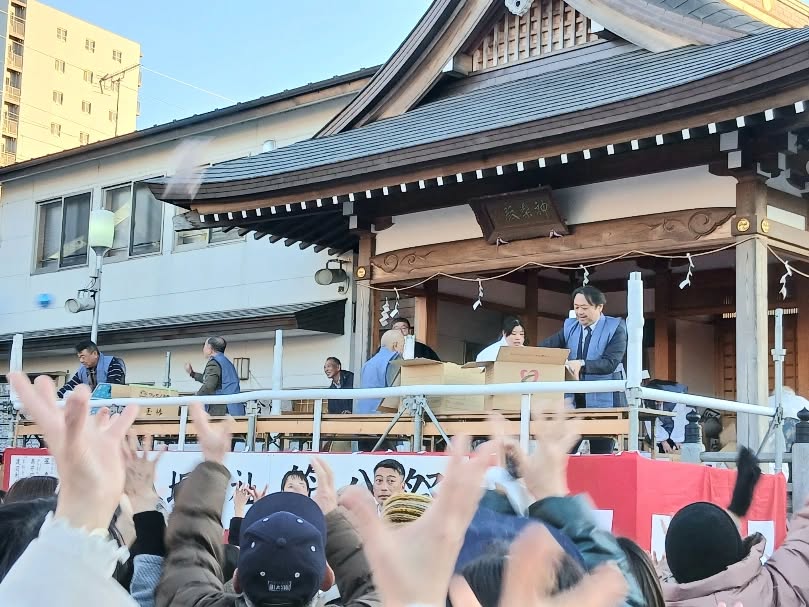 今泉八坂神社にて追儀式と豆まき